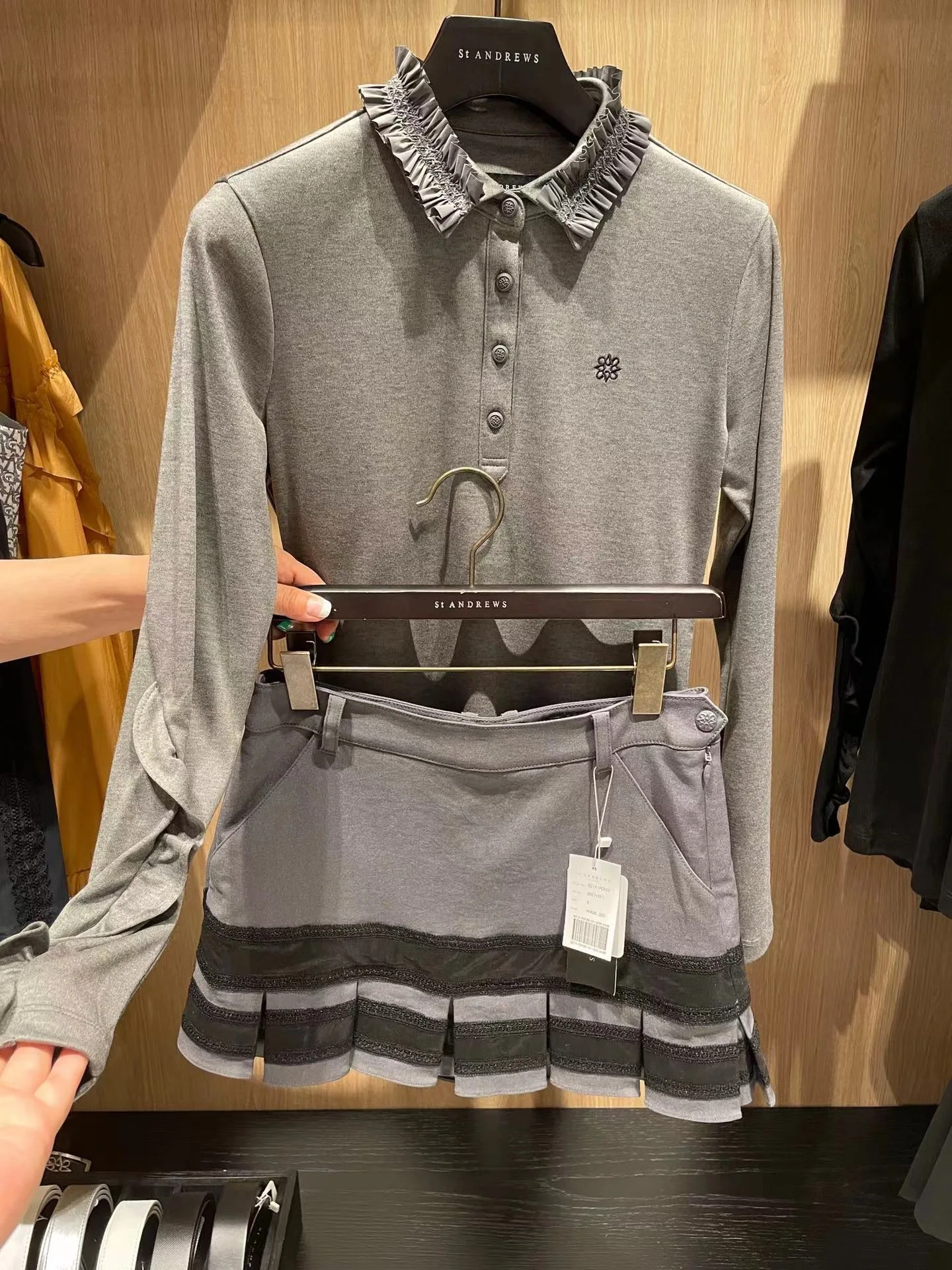 Autumn and winter new golf women's long sleeve pure cotton T-shirt outdoor sports leisure warm long sleeve women's jersey