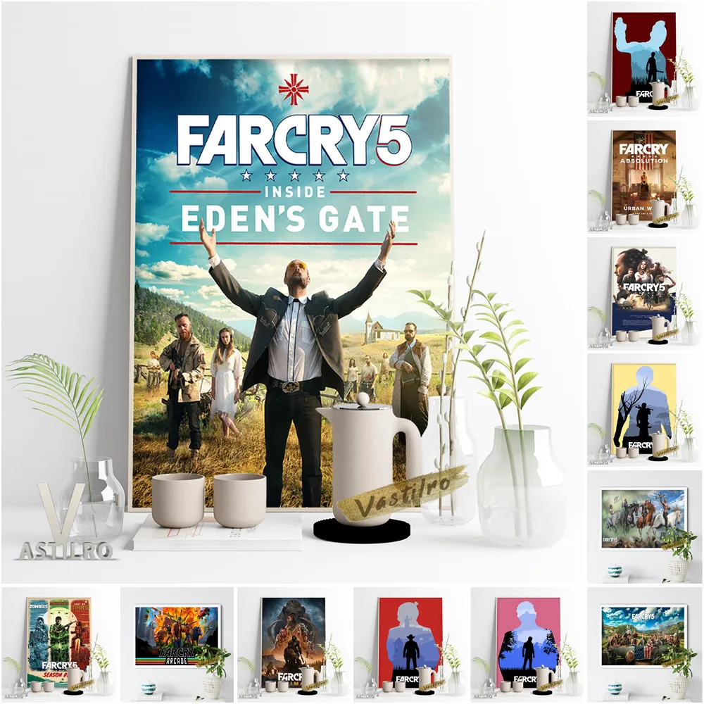 

Far Cry 5 Classic Video Game Canvas Painting Poster Player Fans Collect Gift Modern Living Room Badroom Wall Picture Home Decor