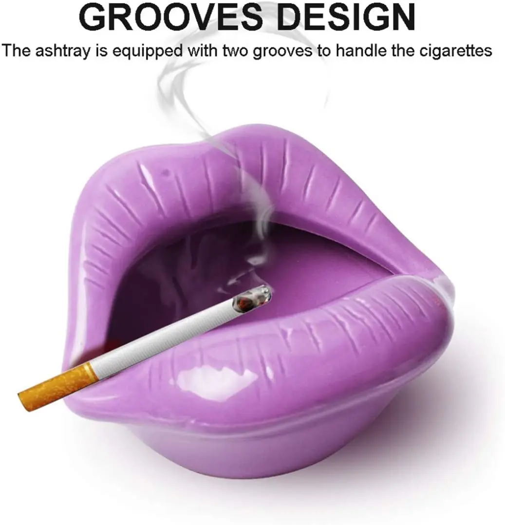 Креативные керамические пепельницы с губами стильный индивидуальный держатель