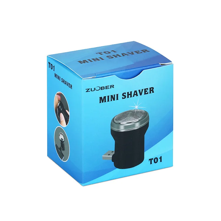 

Mini Portable Smart Phone USB Shaver Shaving Tool with Adapter for Men Gift
