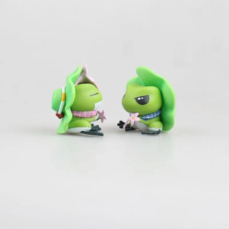 4pcs/set 2018 New Anime Game Travel Frog Q Ver Family Mini frog Little Son Cartoon Action Figure Animal Model Collection Doll | Игрушки и