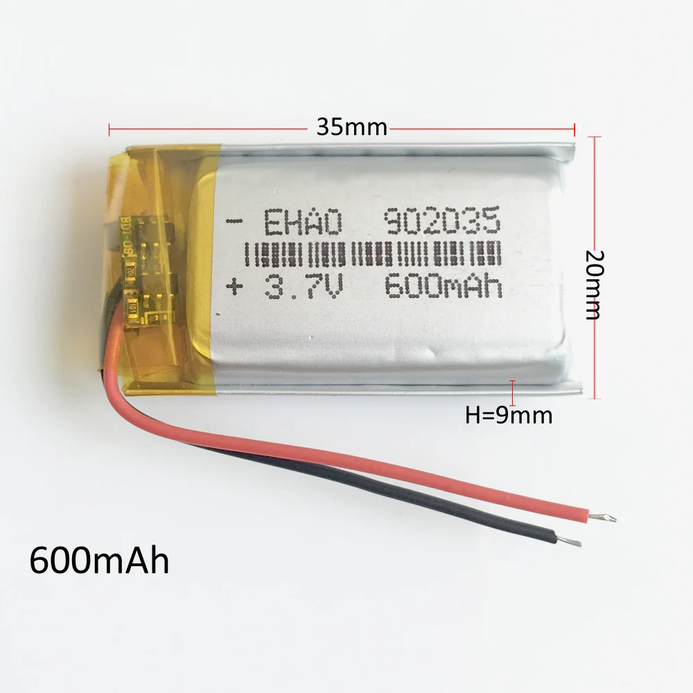 Литий-полимерная аккумуляторная батарея 3 7 В 600 мАч для MP3 GPS DVD bluetooth рекордер