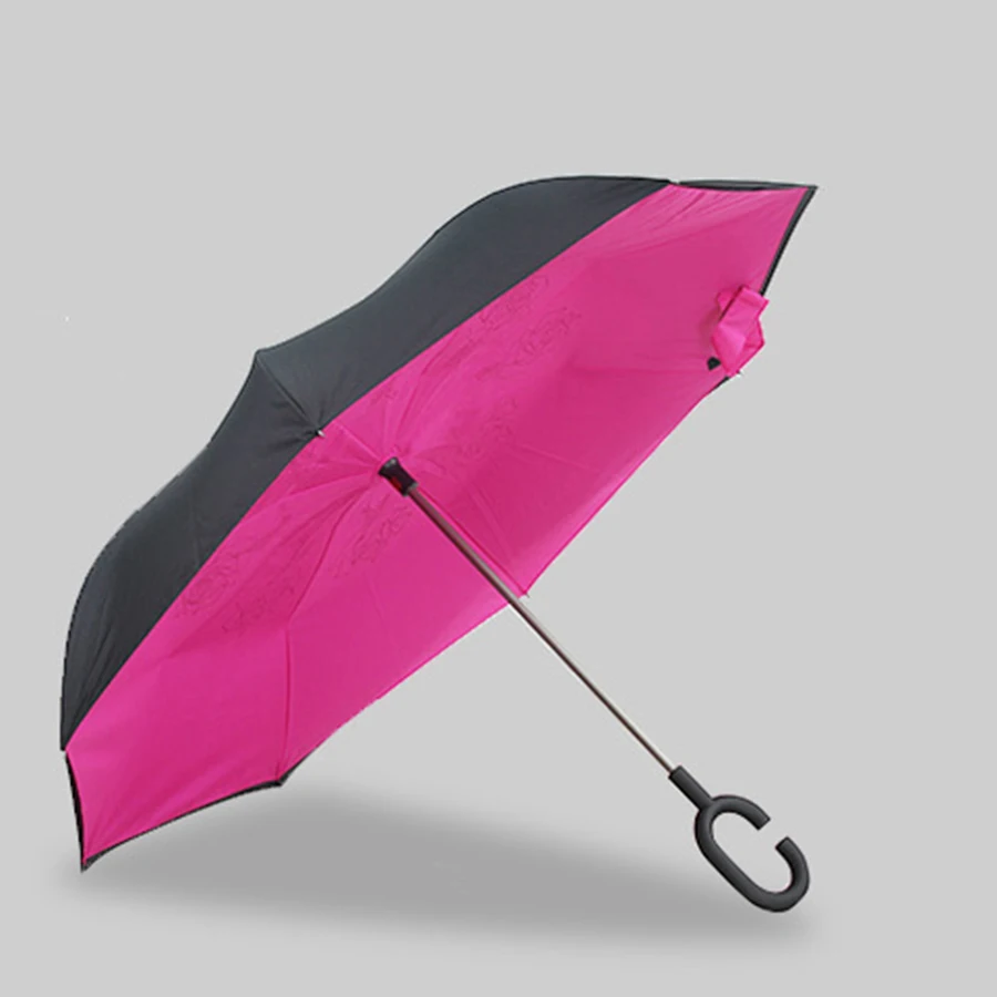 Зонт с обратным ходом креативный двухслойный перевернутый для мужчин и женщин