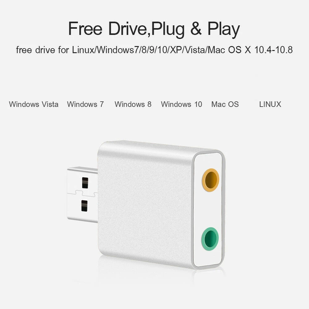 Внешняя звуковая карта USB 3 5 мм 7 1 для компьютера Mac Window Android наушники микрофонный