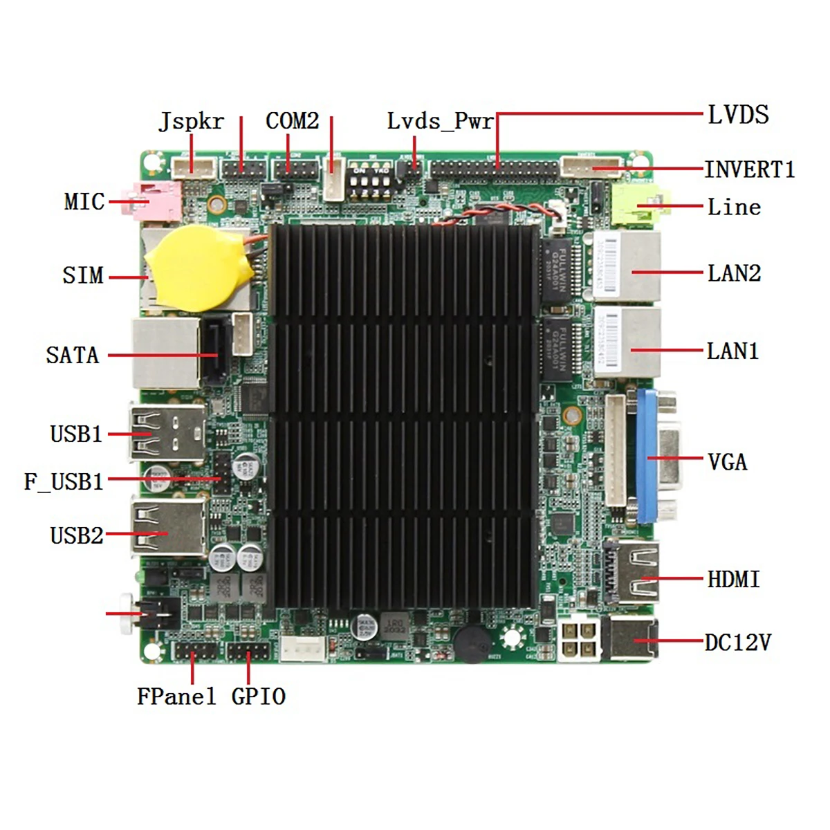 6 * USB Dual LAN LVDS HDMI J1900 процессор NANO ITX Встроенная Материнская плата | Компьютеры и