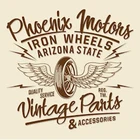 Винтажная наклейка на автомобиль с железными колесами и штанами в стиле Аризона