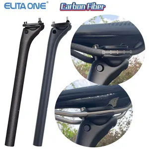 Подседельный штырь ELITA из углеродного волокна для горногодорожного велосипеда, 27,230,931,6 мм, фонарь 20 мм, 155 г