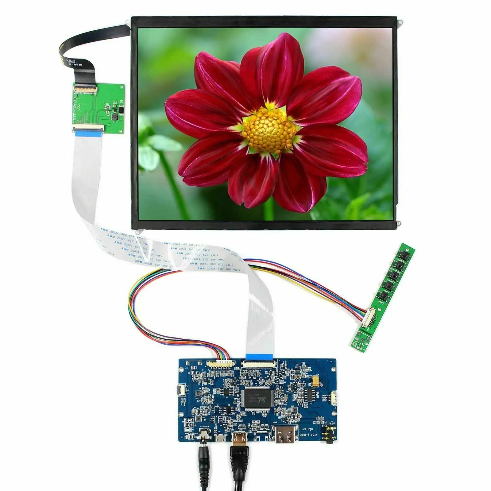 

9.7 Inch 2048x1536 LP097QX1 SPA1 SPC1 LCD Display Panel EDP Signal 51 Pin With Touch Screen Controller Board For Pad 3 4