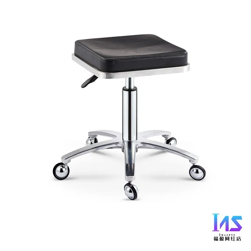 

All stainless steel work bench hair salon does not card hair salon chair rotation lift barber shop chair hairdressing round stoo