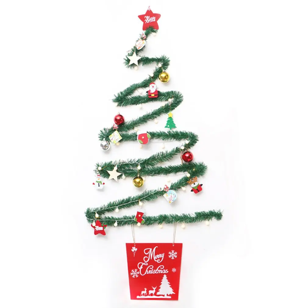 

140 Cm DIY Wall Christmas Tree Christmas Decorations In Store Closets Luminous Felt Christmas Tree DIY Soft Tree