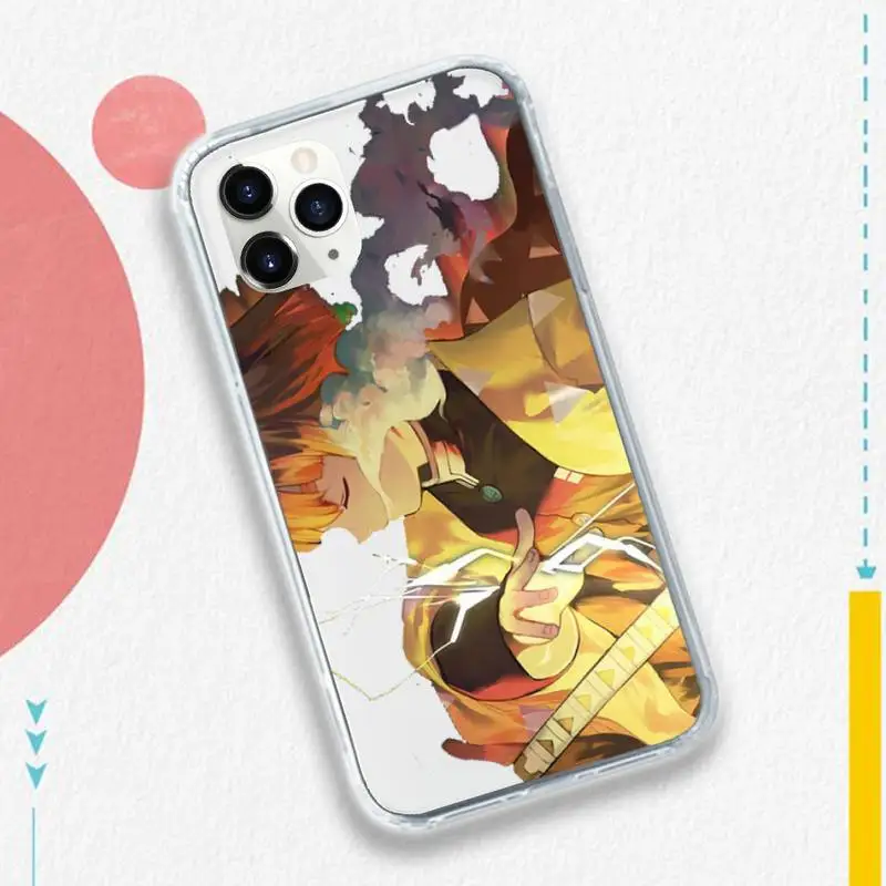

Anime Demon Slayer Comics Phone Cases Transparent soft For iphone 5 5s 5c se 6 6s 7 8 11 12 plus mini x xs xr pro max