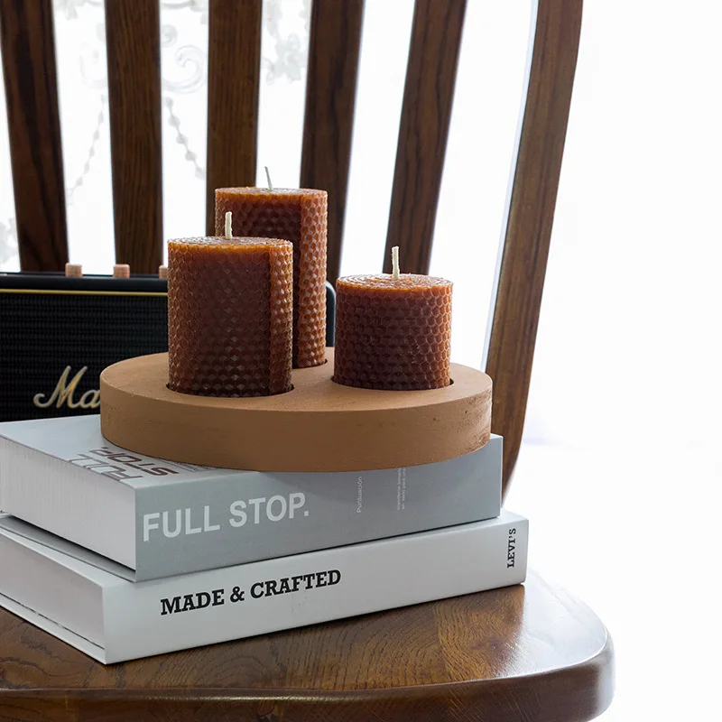 3 цвета лампы в форме свечи Дисплей стеллажи для выставки товаров подсвечники