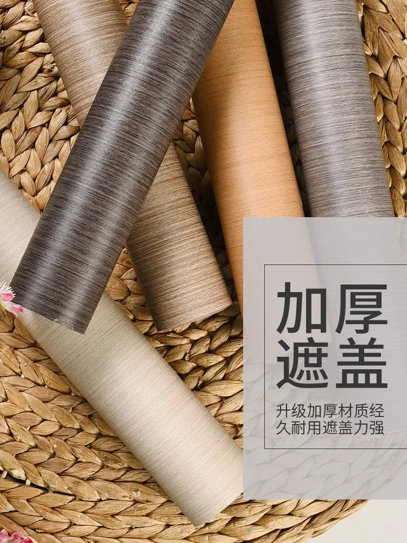 

1/5M Waterproof Wood Vinyl Wallpaper Roll Self Adhesive Wall Paper Doors Cabinet Desktop Modern Furniture Decorative Wallpaper