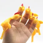 Креативная игрушка-курица, легкая резиновая шалость на палец, летающая игрушка, забавная игрушка для взрослых и детей, игрушка-курица, подарки