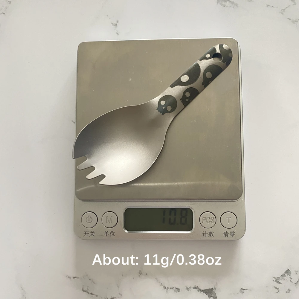 Персонализированная лазерная гравировка черепа портативная маленькая ложка из