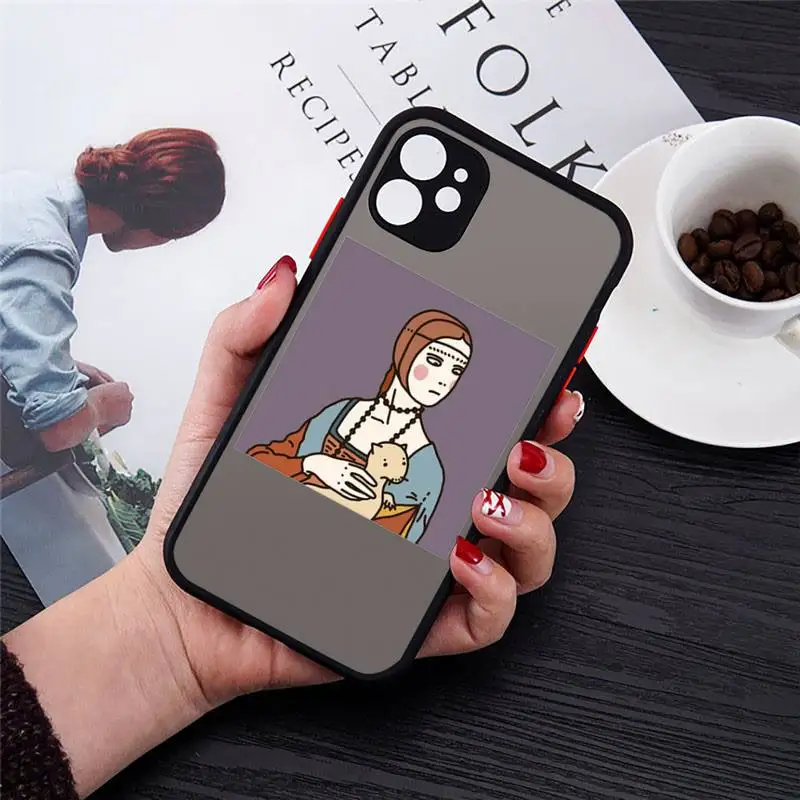 

celebrity Art Paintings Fashion Phone Case matte transparent For iphone 7 8 11 12 plus mini x xs xr pro max cover
