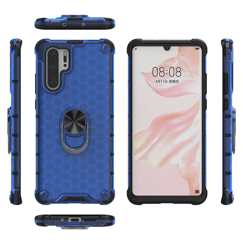 Сотовый бронированный противоударный чехол с кольцом держателем для Xiaomi Mi 10 Mi10 A3