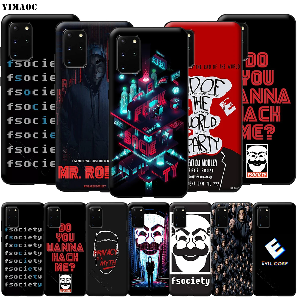 Чехол YIMAOC Mr Robot для Samsung Galaxy A7 A8 A9 A10 A20 A30 A40 A50 A70 M10 M20 M30 S10 S10e J6 Plus|Бамперы| |