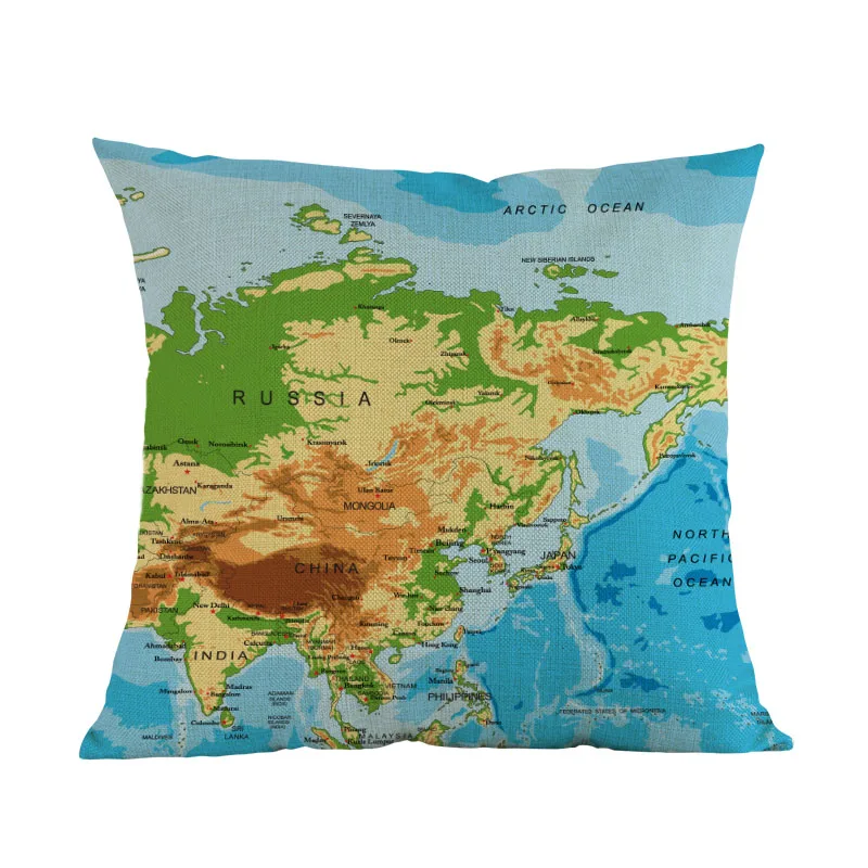 Чехол-наволочка из льняной ткани 45 х45 см