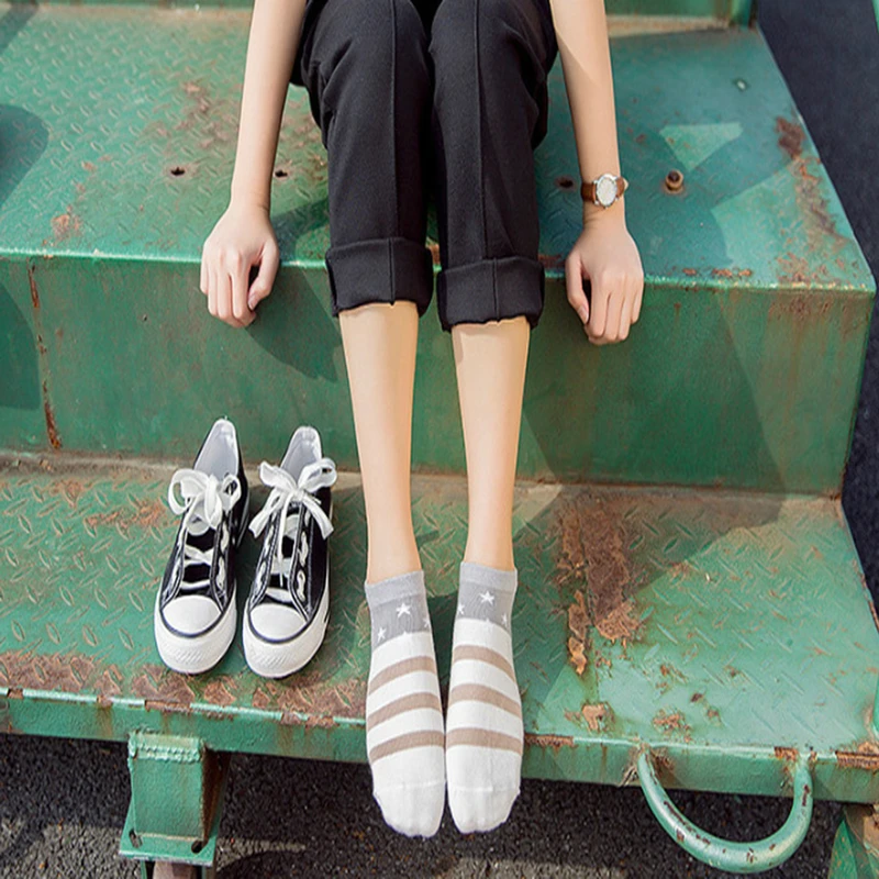 5 пар/женские носки весенние и летние женские лодочные хлопковые с закрытым