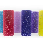 2510 ярдов 15 см блестящая рулон тюля с блестками Свадебная декоративная пачка ткань органза лазерные ремесла белый тюль украшения вечерние