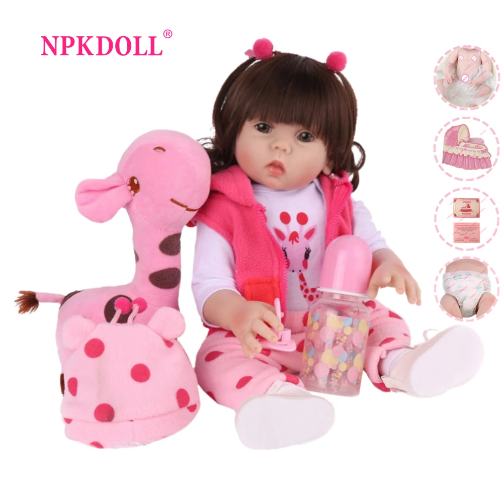 

Куклы Новорожденные NPKDOLL, 18 дюймов, мягкие, на весь рост, виниловые, веселые развивающие игрушки, восхитительный подарок на день рождения, ку...