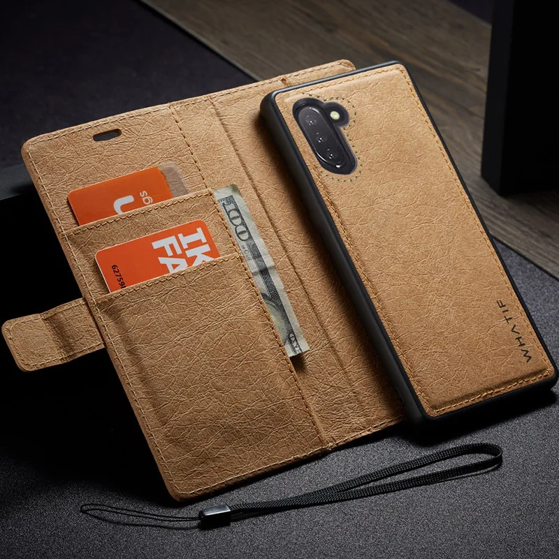 WHATIF чехол для samsung Galaxy S10 S9 S8 Note10 Plus Note 10 9 8 откидная крышка съемная крафт-бумага кожаный бумажник чехол