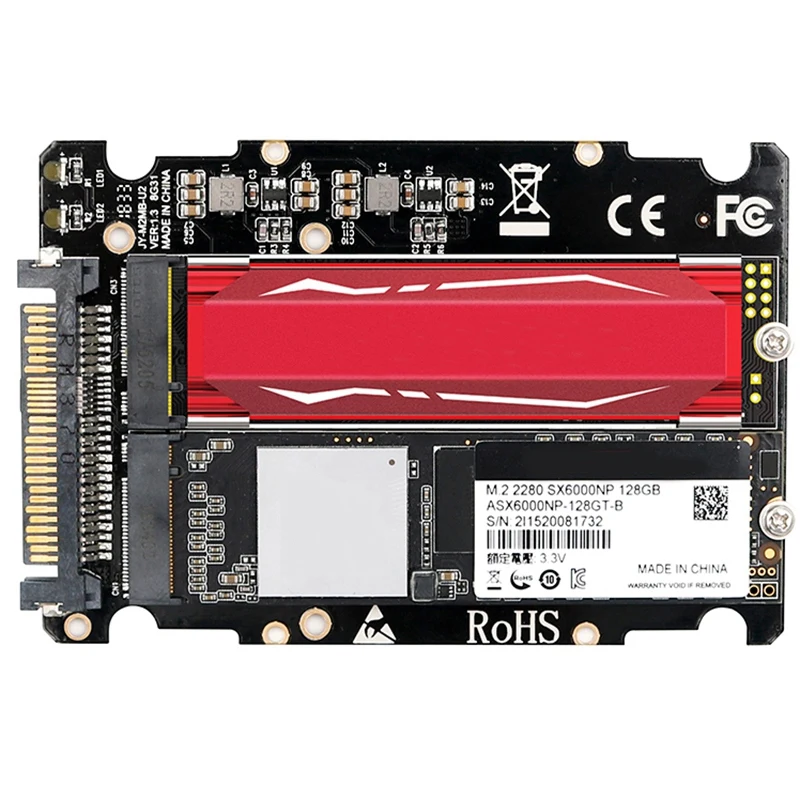 

M.2 Ssd To U.2 Adapter 2In1 M.2 Nvme And Sata-Bus Ngff Ssd To Pci-E U.2 Sff-8639 Adapter Pcie M2 Converter For Desktop Computers