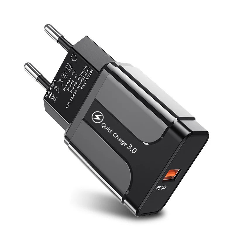 Cargador USB 3,0 de carga rápida de 18W, adaptador de carga rápida...