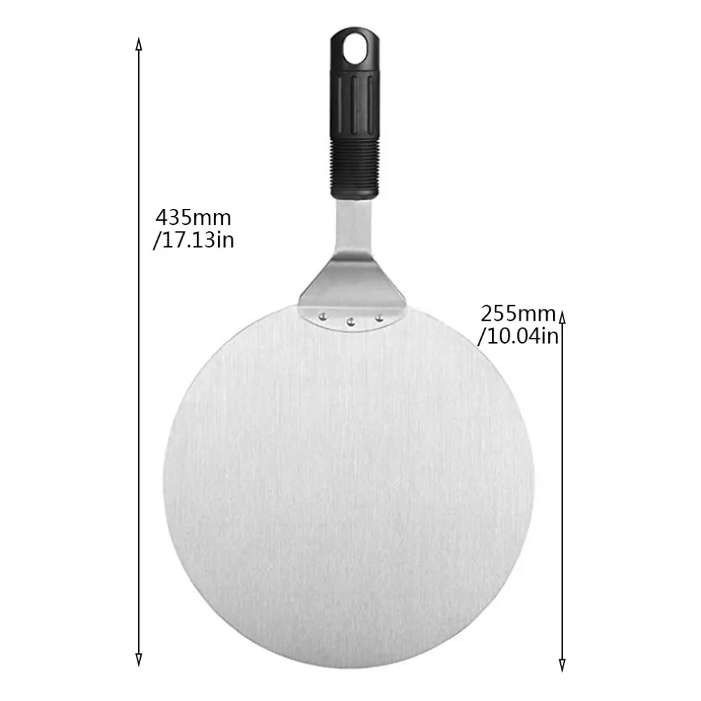 

Stainless Steel Pizza Shovel Large Thick Wood Handle Pizza Knife Round Cake Shovel Baking Tool portable