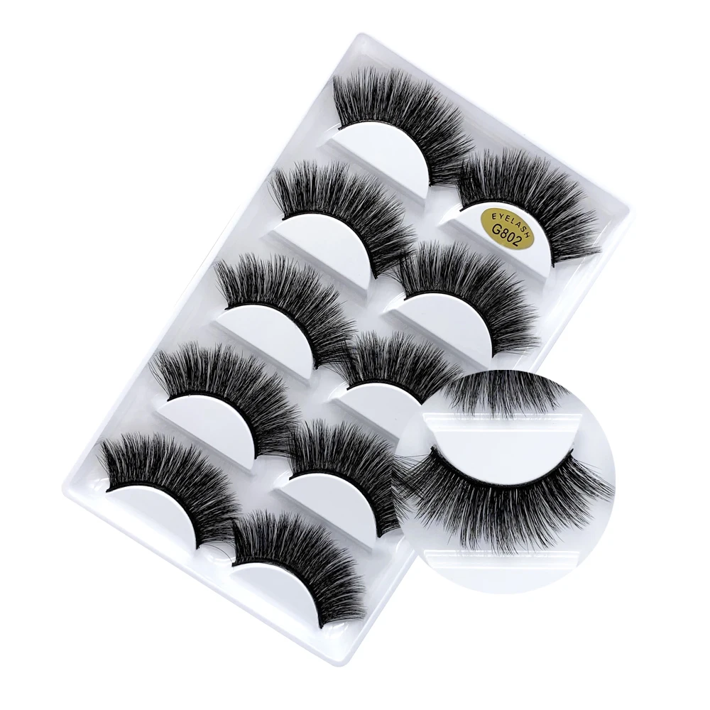 Z'LRAQI BEAUTY 10 ~ 15 мм Новые 5 пар накладных ресниц ручной работы 3D норковые мягкие