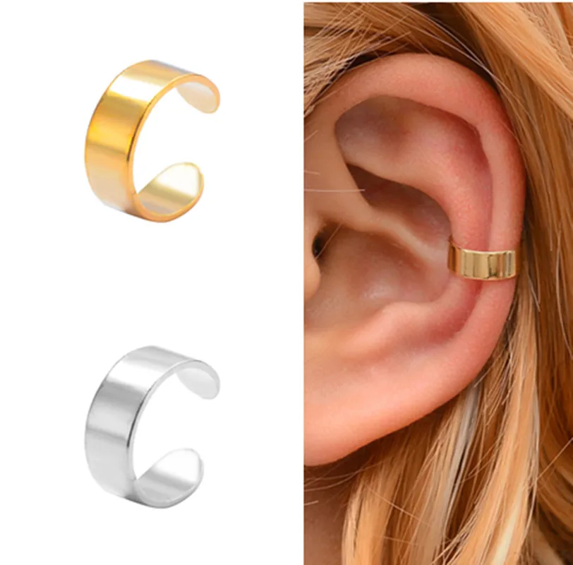 

1 Piece Punk Unisex Man/Women Simple Ear Clip Fake Earring Cuff Wrap Earrings No Piercing-Clip On Cartilage Wrap Jewelry