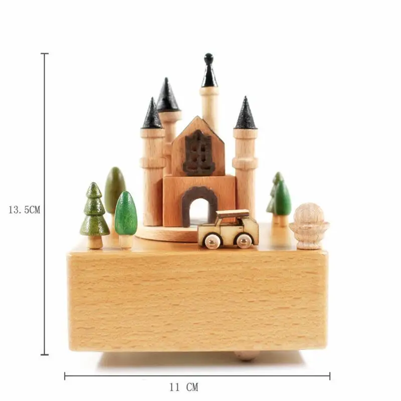 

Wooden Music Box Octave Box Crafts Ornaments Birthday Gifts Desktop Ornaments