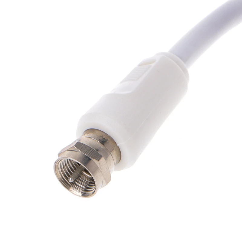 

9.5mm White 90 Degrees Male To F Type Male Coaxial TV Satellite Antenna Cable