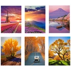 Алмазная 5d-картина XMQ сделай сам, пейзаж, полная выкладка, лиса, круглый бриллиант, цветы, мозаика, картины Стразы