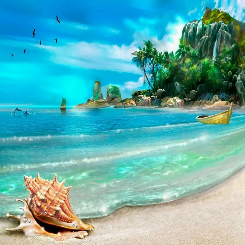 

Diamond painting landscape sunrise sea view 5d diamond painting DIY handmade cross stitch new home decoration