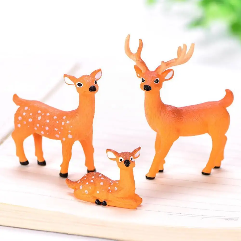 

Micro Landscape Ornaments Sika Deer Gardening Plants Ornaments Family A Fairy Statue Garden Figure Of Cartoon Ornaments Dee W0h6