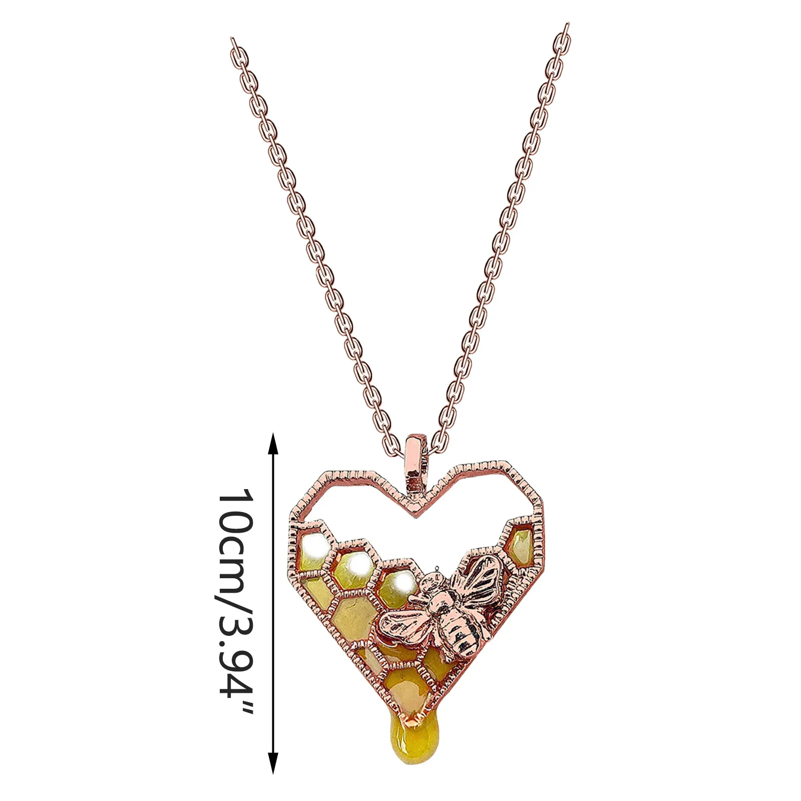 

necklace for women Day Sign Dripping Honey Heart Bee Decoration Necklace Jewelry Gifts collares para mujer
