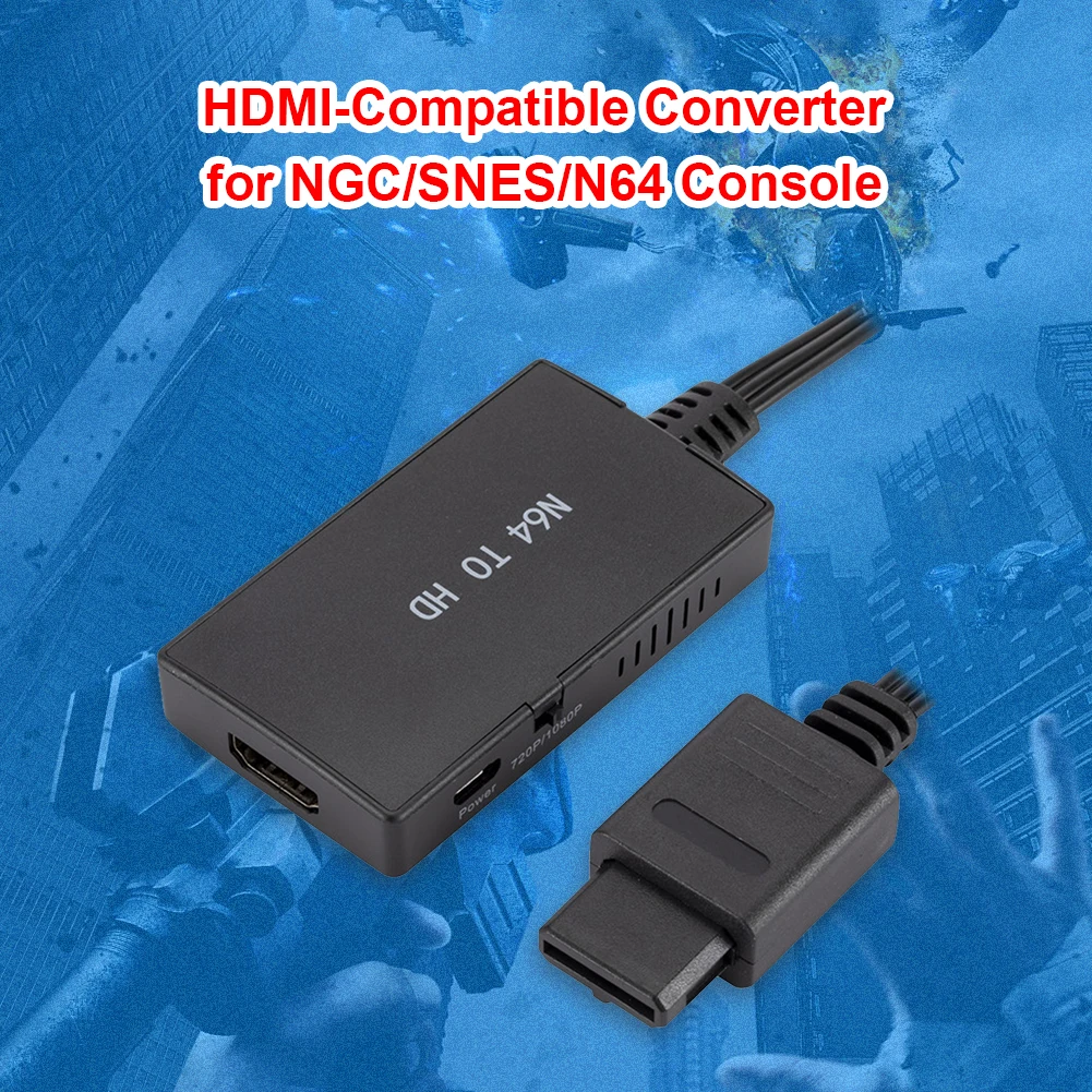 

HDMI-совместимый преобразователь HD TV, видеокабель, сплиттер для Nintendo N64 Game Cube NGC Super SNES, игровые аксессуары для консолей