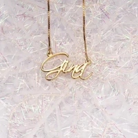 cursive name necklace custom childrens necklace personality style necklace box chain necklace bfbirthday gift