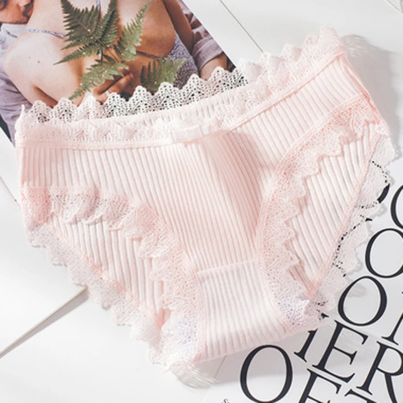 

Women Panties Lace Soft Breathable Briefs Sexy Underwear Ladies Female Underpants Women Solid Color Underwear Lingerie