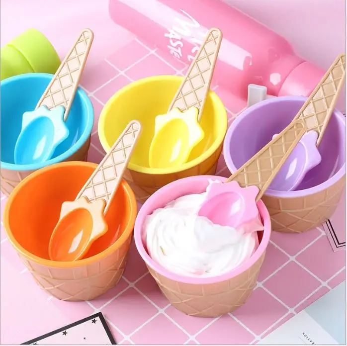 

1PC Kids Ice Cream Bowls Cup Couples Bowl Gifts Dessert Container Holder Anti-fall Ice Cream Making Mould