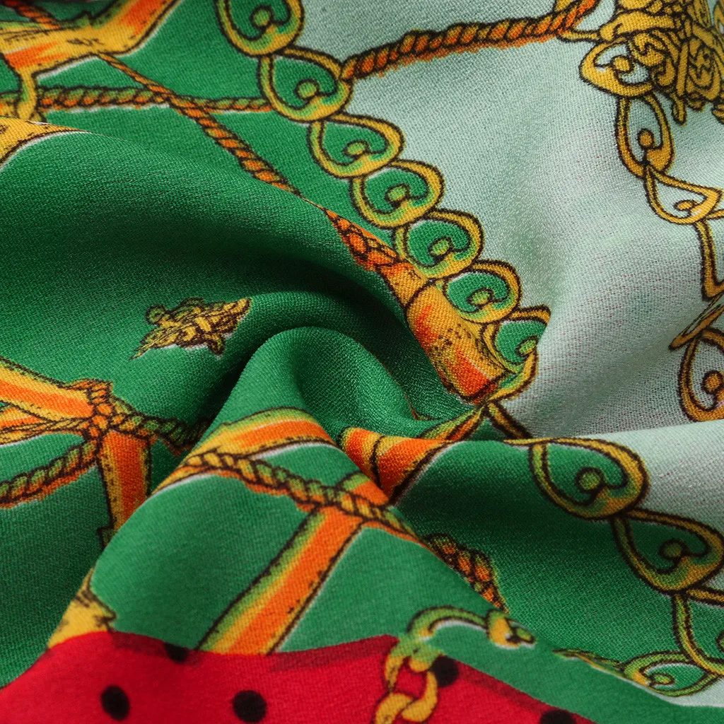 Сексуальные женские блузки с принтом и топы отворотами пуговицами длинные блузы