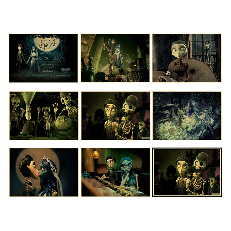 

Tim Burton Movie Canvas Painting Vintage Corpse Bride Posters and Prints Art Print Mural Pictures Home Wall Decoration Cuadros