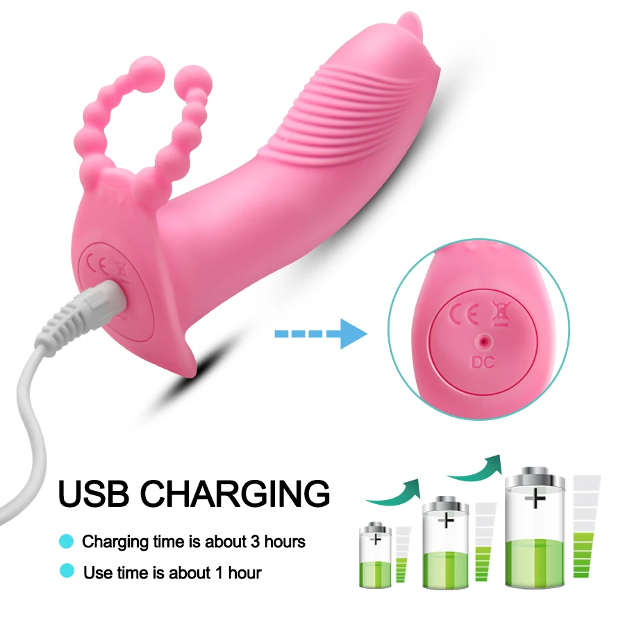 Носимых трусики для женщин вибратор в виде фаллоимитатора бабочка Беспроводной