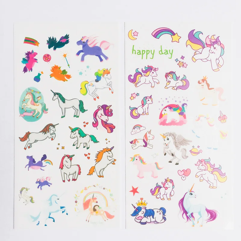 6 шт./компл. декоративные наклейки ручной работы из ПВХ с милым единорогом