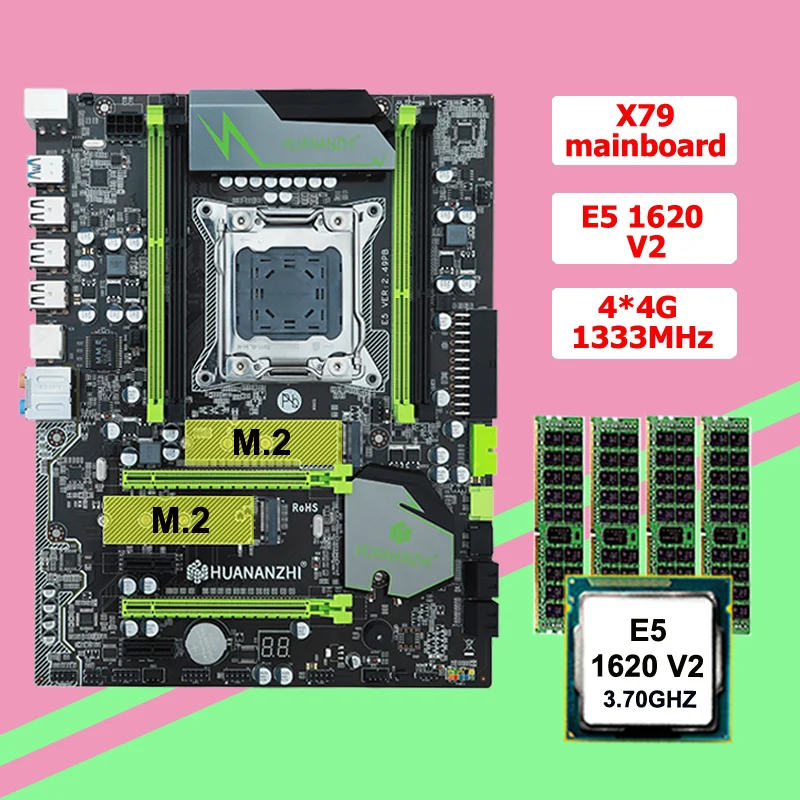 Материнская плата HUANAN V2.49 X79 cpu ram combos Xeon E5 1620 V2 cpu(4*4G) 16G DDR3 RECC memorry все хорошо Протестировано 2 года гарантии