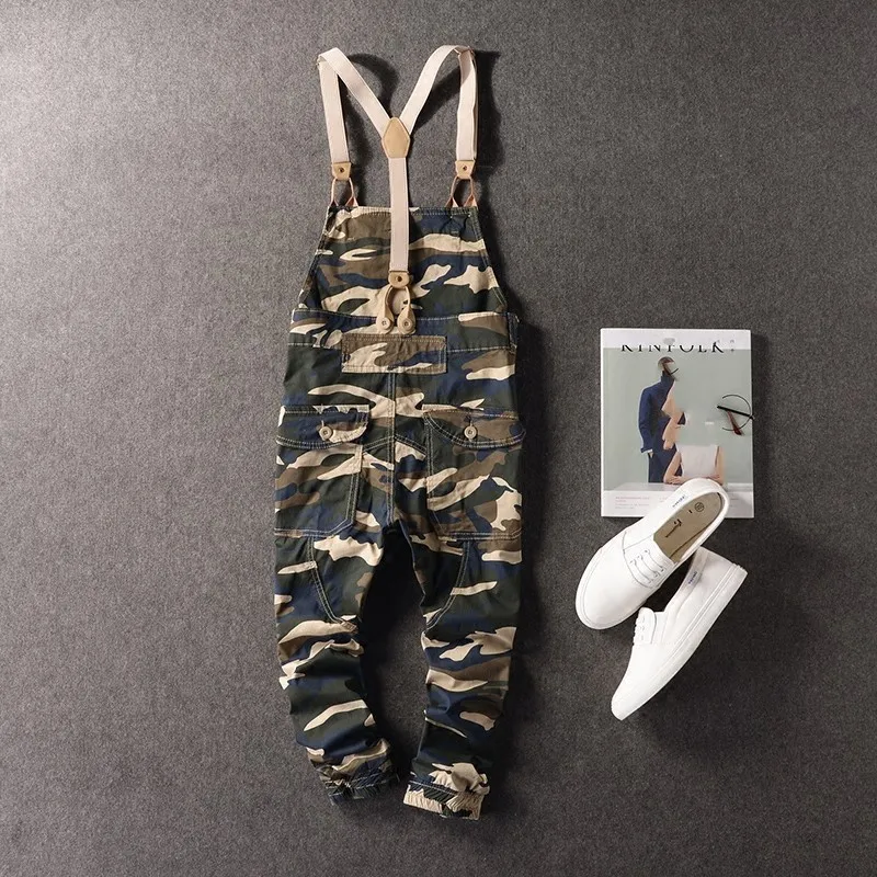 Летние модные камуфляжные повседневные Комбинезоны мужские хлопковые
