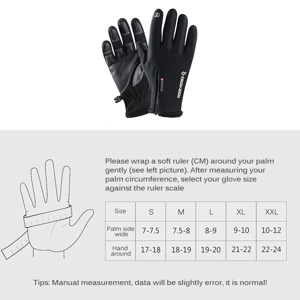 

Winter Warm Ski Gloves Touchscreen Outdoor Waterproof Windproof Gloves Breathable Fishing Gloves Full Finger For Men Women