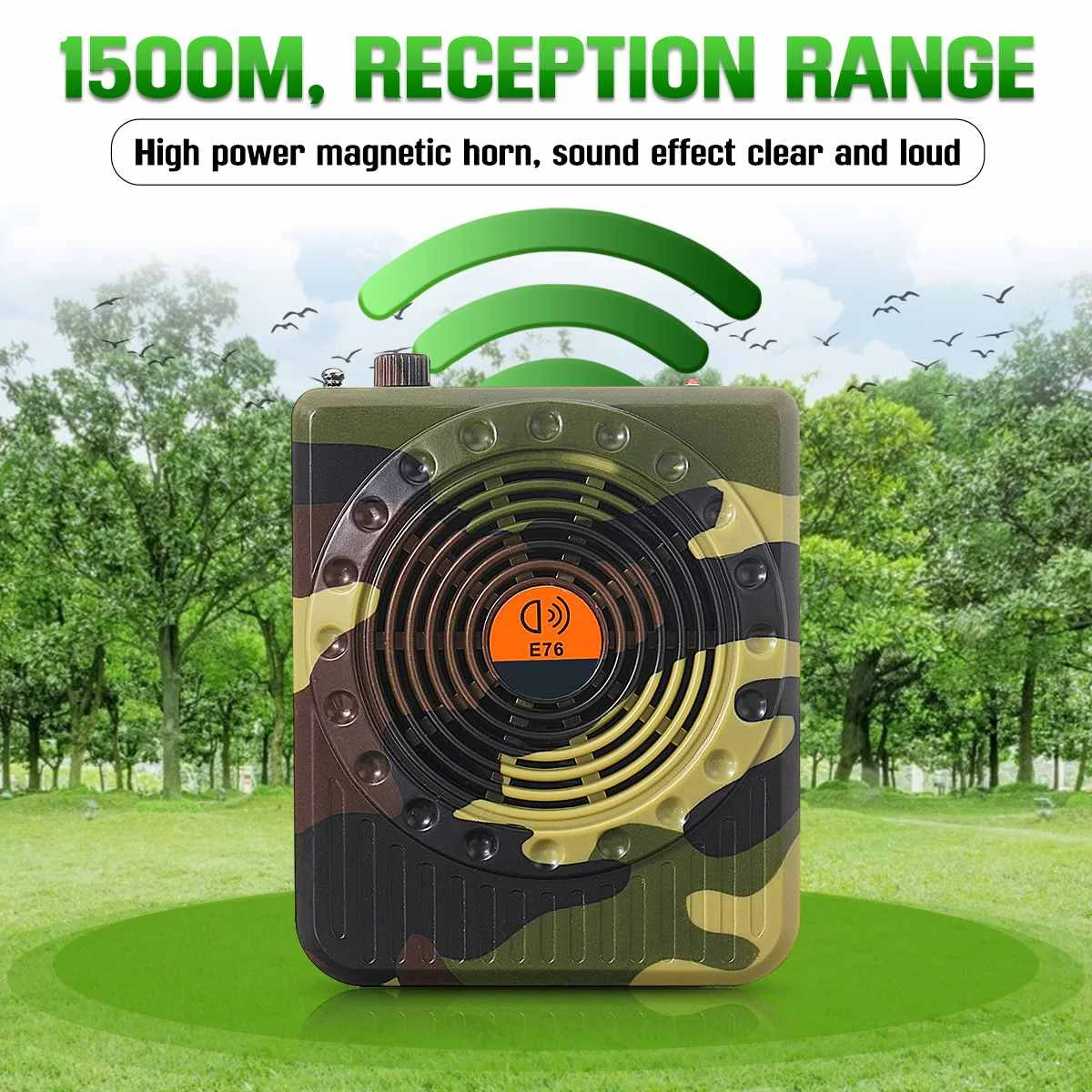 

Hunting Speaker Remote Control Bird Caller Sound FM Radio MP3 Player Lanyard Kit Camouflage Hunting Decoy Accessories